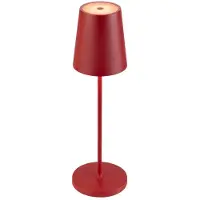 SLV LED-akkulampe Vinolina Two, rød, aluminium, Ø 11 cm, IP65, CCT