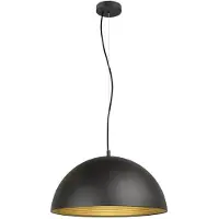 SLV hengelampe Forchini M, 50 cm, svart/gullfarget, metall
