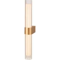 SLV LED-vegglampe til badet Lygant double, messingfarget, aluminium