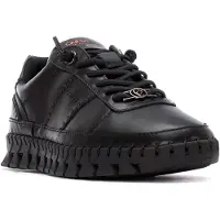 Carmela for woman. 16252801-NEGRO Leather Sneakers 162528 black (40), Flat, Laces, Casual