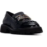 Carmela for woman. 16269801-NEGRO Moccasins 162698 black (38), 1 to 3 cm, None, Casual, Patent Leather