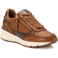 Carmela for woman. 16182502-CAMEL Leather Sneakers 161825 brown (40), 3 to 5 cm, Zip, Casual