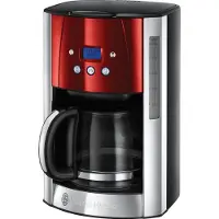Russell Hobbs Luna 23240-56 - Kaffemaskin - 12 kopper - solrød / rustfritt stål