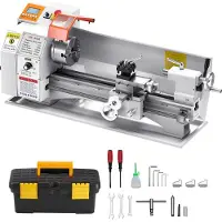 Vevor metalldreiebenk, 220 x 450 mm (8,7 x 18 tommer), presisjonsbenk-metalldreiebenk, automatisk mating, 0–2500 o/min variabel hastighet, 1250 W børsteløs motor, for bearbeiding av presisjonsdeler, m