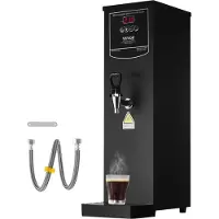 Vevor kommersiell vannkoker, elektrisk varmtvannsdispenser med 316 rustfritt stål varmerør, 2500W trinnvis rask oppvarming 50L per time varmtvannskoker, for kaffe te restaurant kontor