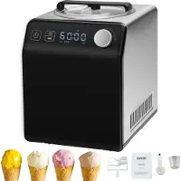 Vevor 2 Quart Automatisk Iskremmaskin Electric Yoghurt Gelato Make Black