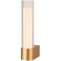 SLV LED-vegglampe til bad Lygant single, messingfarget, aluminium