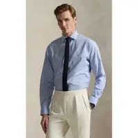 Ralph Lauren for man. 712B15335001 Custom Fit poplin shirt blue (39.5), Casual, Cotton, Classic, Long sleeve