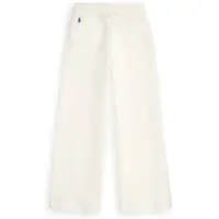 Ralph Lauren for girl. 313A96088002 White double knitted wide tracksuit bottoms ((XL) 12/14años= 155/159cm), Casual, Sport, Cotton, chi