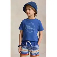 Ralph Lauren for boy. 322B13601001 Blue cotton knitted T-shirt (3años= 102/108cm), Casual, Short sleeve, children's fashion