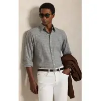 Ralph Lauren for man. 710P07184001 Custom Fit technical twill shirt grey (S), Casual, Cotton, Classic, Long sleeve