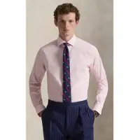 Ralph Lauren for man. 712B15309003 Custom Fit poplin shirt with pink stripes (45.5), Casual, Cotton, Classic, Long sleeve