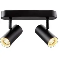 SLV LED-downlight Noblo, svart, 2700 K, lengde 24 cm