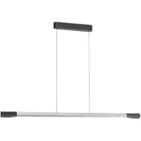 Paul Neuhaus LED-hengelampe Hoop, aluminiumsfarget, 128 cm, dimbar