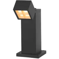 SLV LED-sokkellampe S-Cube 35, antrasitt, aluminium, høyde 35 cm