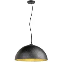 SLV hengelampe Forchini, 50 cm svart/gullfarget plast