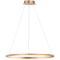 Paul Neuhaus LED-hengelampe Titus, Ø 80 cm, messing, dimbar