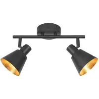 Steinhauer Downlight Oeroe, 2 lyskilder, svart, metall, E14