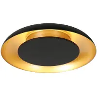 Steinhauer LED-taklampe Golden Veil, svart/gull, dimbar, metall