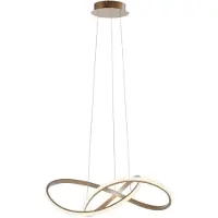 JUST LIGHT LED-hengelampe Maria, dimbar i 3 trinn, messing