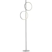 JUST LIGHT LED-gulvlampe Mini-Ritus, sølv, jern, 2 ringer