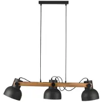 JUST LIGHT . Cup 2.0 pendellampe, 3-lys, svart, metall