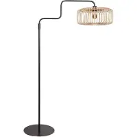 Steinhauer Gulvlampe Bloeba, svart/naturlig bambus, høyde 150 cm