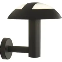 Searchlight Utendørs LED-vegglampe MUSHROOM, IP44, svart, soppform