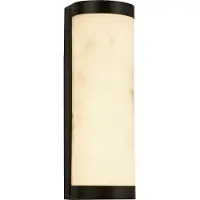 Searchlight LED-vegglampe Nile, høyde 25 cm, svart, stål, IP44