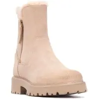 Carmela for woman. 16271803-BEIGE Leather Ankle Boots 162718 beige (41), 1 to 3 cm, Zip, Casual
