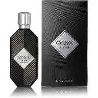 Khadlaj Onyx Silver Eau De Parfum 100ml Unisex Spicy Woody Amber Fragrance