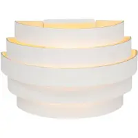 Highlight Scudo vegglampe, hvit, bredde 20 cm, aluminium, G9
