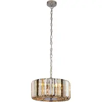 Searchlight Hengelampe Chapeau med krystallpynt, Ø 35 cm