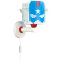 DALBER Blue Hero vegglampe med støpsel, hvit/blå