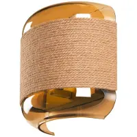 SLV vegglampe Pantilo Rope brun/rav/gull glass bredde 20 cm