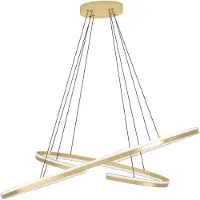 Stars of Light LED-hengelampe Bogado, gull, 120 cm, CCT-dimbar