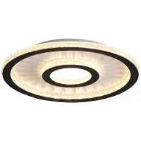 Searchlight LED-taklampe Roundel, hvit/svart, Ø 35 cm, jern/akryl