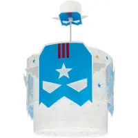 DALBER hengelampe BLUE HERO, hvit/blå, Ø 26 cm, E27