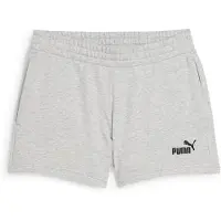 Puma ESS Small No. 1 Logo 4'' Shorts Women, Clothing, Light Gray Heather, XXS