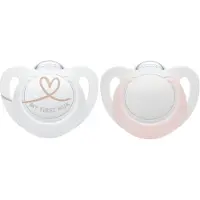 Nuk Smokker - 2-pack - Star - Rosa/Hvit - - 0-6 md - Smokk