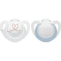 Nuk Smokker - 2-pack - Star - Blå/Hvit - - 0-2 md - Smokk