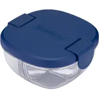 Yumbox -skål med snacks - m. 3 rom - 385 ml - Navy Blue - - OneSize - Matboks