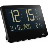 Braun BC14B-DCF, Vegg/bord, Radiostyrt klokke, Rektangel, Svart, LCD, Batteri