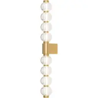 Maytoni LED-vegglampe Amulet, lineær, 76 cm, klar/gull