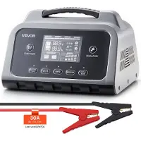 Vevor Smart Batterilader, 30A, 6V 12V 24V LiFePO4 Blysyre (Gel/AGM) Litium Bilbatterilader, med LCD-skjerm, Vedlikeholdslader for vedlikehold av sulfat, for bil, båt, motorsykkel, gressklippere