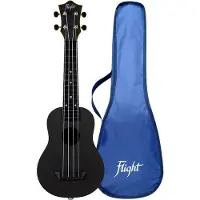 Flight TUS-35E Travel Soprano Electro Ukulele Black