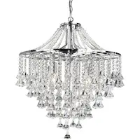 Searchlight Dorchester lysekrone, krystallglass, 5 lyskilder, Ø 64 cm, E14