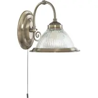 Searchlight Vegglampe American Diner, antikk messing