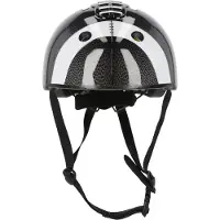 Crazy Safety Sykkelhjelm m. Lys - Fotball - Svart - - 49-55 cm - Sykkelhjelm