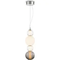 Maytoni LED-hengelampe Krage krom glass Ø 14,7 cm 3000 K
